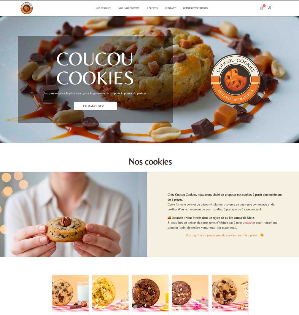 Encre Digitale - Illustration réalisation site Coucou Cookies