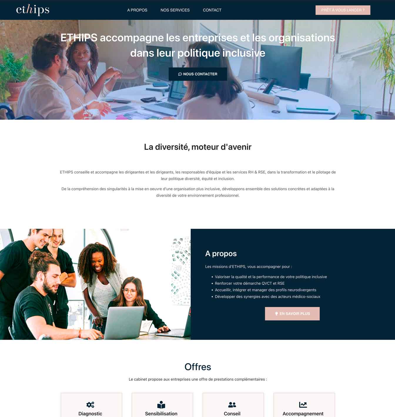 Encre Digitale - Illustration réalisation site Ethips